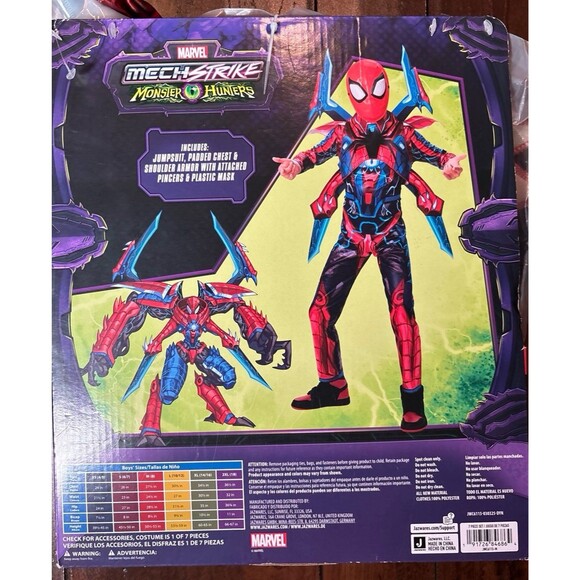 Marvel Spider-Man "Monster Hunters" Kids Costume Size, M (8), NEW! - Picture 4 of 6